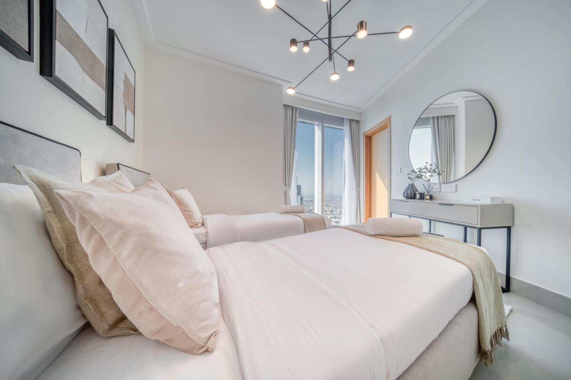 Downtown Luxury - Stunning Burj Khalifa & Sea View - 5 Minutes Walk To Dubai Mall Extérieur photo