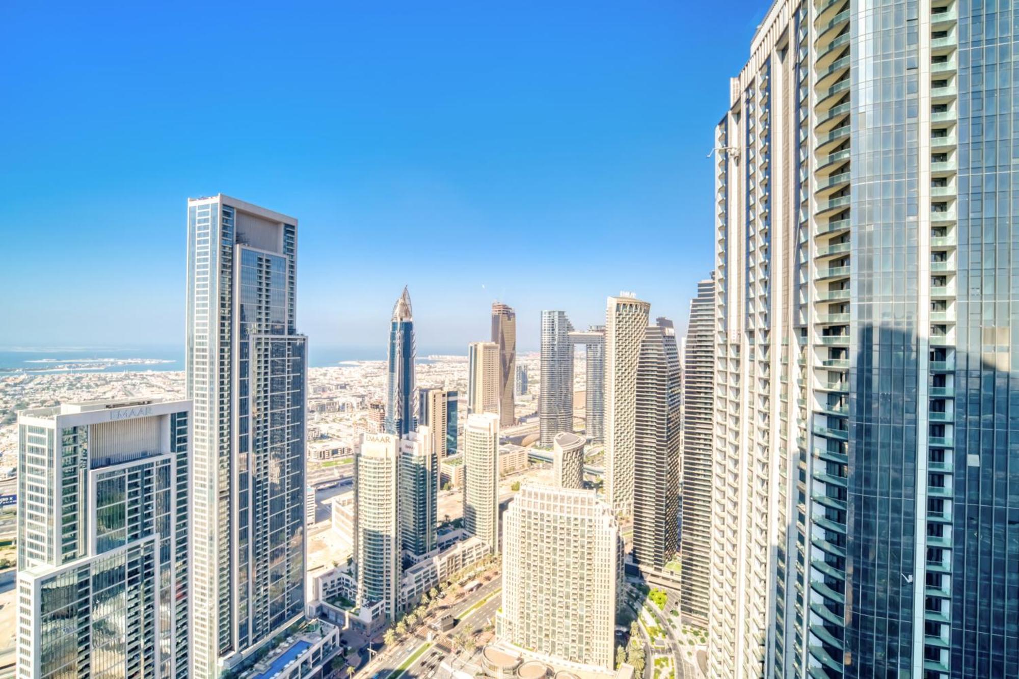 Downtown Luxury - Stunning Burj Khalifa & Sea View - 5 Minutes Walk To Dubai Mall Extérieur photo