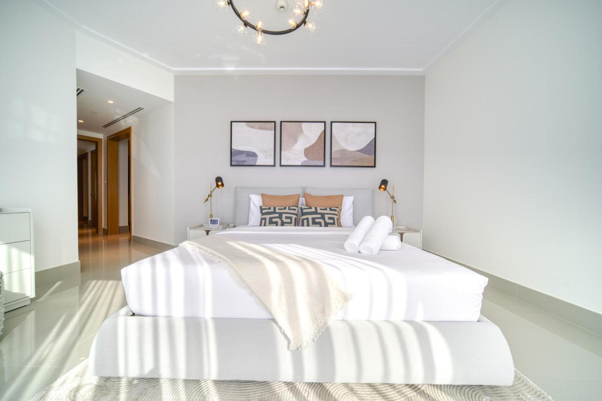 Downtown Luxury - Stunning Burj Khalifa & Sea View - 5 Minutes Walk To Dubai Mall Chambre photo